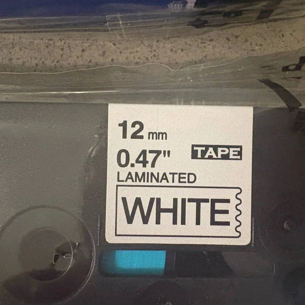 NEW Set of 2 - White Label Tape Refills - 12mm (+2 Bonus Refills) 4 Refills Incl